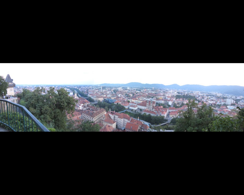 Panarama of Graz daytime