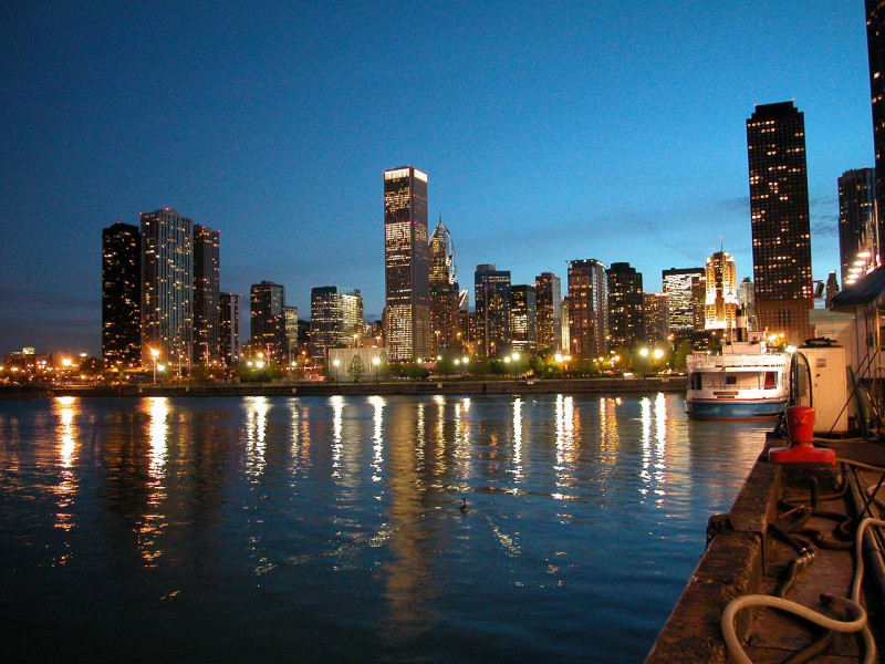 Chicago Skyline from Navy Pier