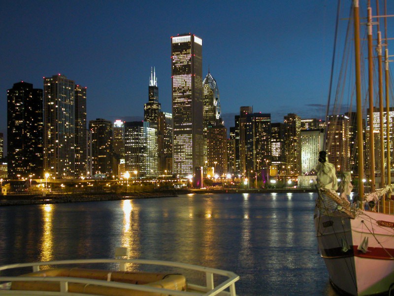 Chicago Skyline from Navy Pier