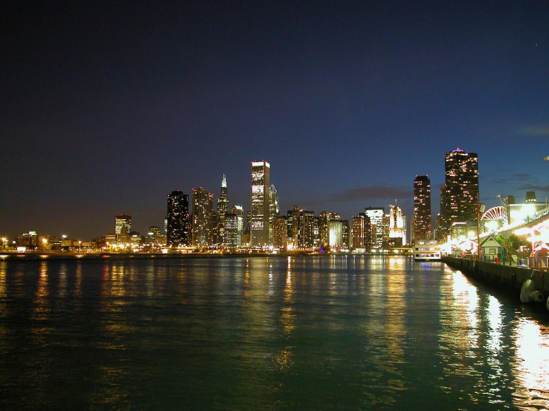 Chicago Skyline from Navy Pier