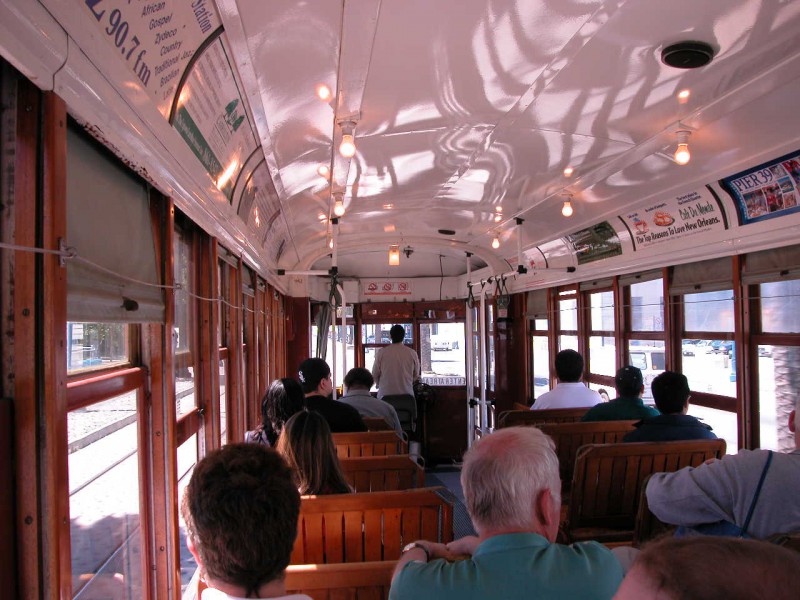 Inside a San Fransisco Trolley
