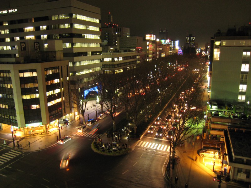 Jyozenji Blvd. in downtown Sendai