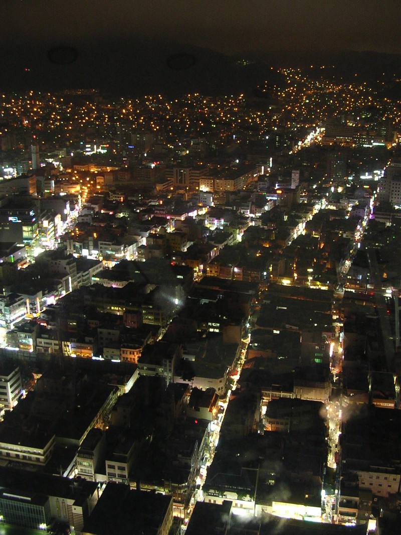 Overlooking the city streets of Busan
