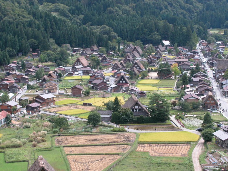Traditional Japanese homes in mountains of Goka, Toyama
