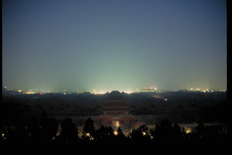 View of Forbidden City from surrounding mountains