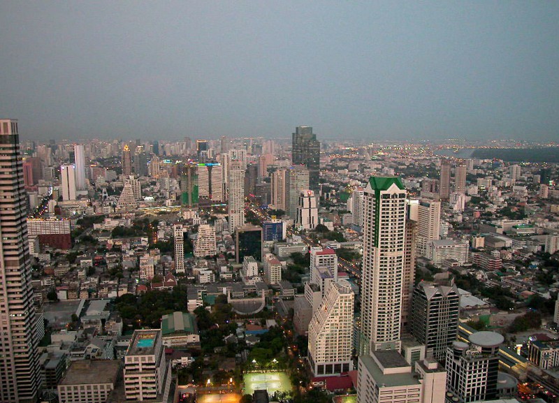 View of central Bangkok from the Sirocco Tower