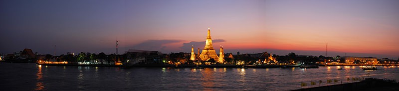 Panoramic view of Wat Arun　Thailand Bankok