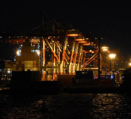Ohi wharf in Tokyo Bay 