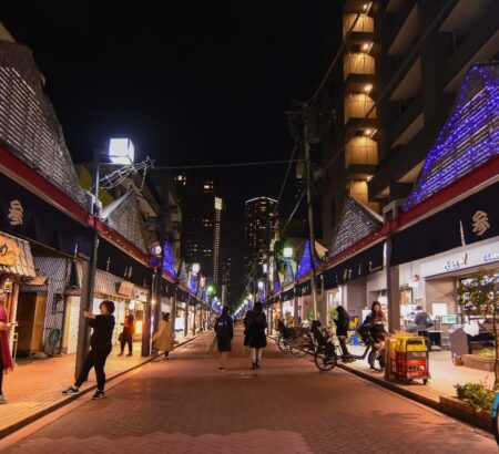 東京の商店街冬季イルミネーション